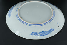 Load image into Gallery viewer, Large 18" Blue & White Porcelain Charger – Peacock & Peony Design with Floral Border – Antique-Style Asian Decorative Bowl