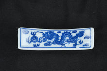 Load image into Gallery viewer, Set of 5 Blue White Porcelain Dragon Chopstick Rests Asian Tableware 3"