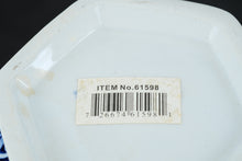 Load image into Gallery viewer, Blue & White Porcelain Vase Scalloped Rim Floral Motif Decorative Chinoiserie Vase 11"