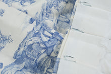 Load image into Gallery viewer, Blue White Country Life Toile Custom Lined Drapery Panels 4 Panel Set 92 Inch