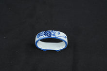 Load image into Gallery viewer, Blue White Porcelain Floral Napkin Ring Asian Style Tableware 3"