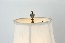 Load image into Gallery viewer, Pair Cut Crystal Table Lamps Marble Base Brass Finish 28 Inch