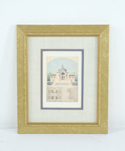 Load image into Gallery viewer, Architectural Print – Soufflot “Un Pavillon de Bains” Elevation & Plan, Framed Neoclassical Design Engraving