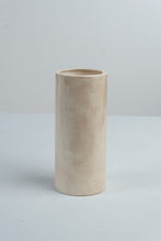 Load image into Gallery viewer, Hand Painted Bamboo Studio Pottery Cylinder Vase Signed H Bell 7 5 Inch