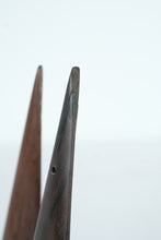 Load image into Gallery viewer, Hand-Carved Wooden Sailboat Sculpture with Base β 11" Tall