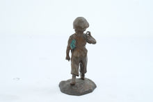 Load image into Gallery viewer, Antoine Bofill Signed Antique Bronze Boy Walking Figurine Sculpture 7 5 Inch