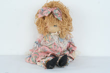 Load image into Gallery viewer, Vintage 1992 Little Souls Style Handmade Cloth Doll Floral Dress 22 Inch