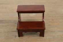 Load image into Gallery viewer, Bombay Company Cherry Wood Bed Steps – 2-Tier Step Stool
