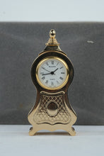 Load image into Gallery viewer, Bulova Quartz Mini Balloon Style Mantel Clock Gold Tone Japan With Box B1507