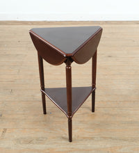 Load image into Gallery viewer, Bombay Mahogany Corner Drop-Leaf Side Table