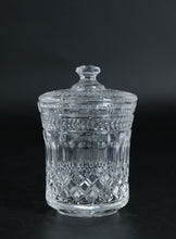 Load image into Gallery viewer, Bombay Cut Crystal Lidded Jar Candy Dish with Starburst Base
