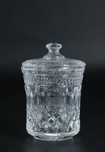 Load image into Gallery viewer, Bombay Cut Crystal Lidded Jar Candy Dish with Starburst Base
