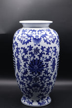 Load image into Gallery viewer, Bombay Blue and White Porcelain Vase Chinese Style 14 Inch