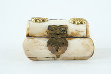 Load image into Gallery viewer, Vintage Bone and Brass Trinket Box