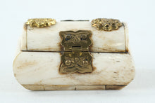 Load image into Gallery viewer, Vintage Bone and Brass Trinket Box