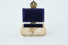 Load image into Gallery viewer, Vintage Bone and Brass Trinket Box