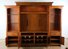 Load image into Gallery viewer, Large Amish Solid Wood Entertainment Center with Display Cabinets and Media Storage