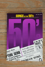 Load image into Gallery viewer, Songs of the 50’s – The Decade Series (Hal Leonard, Piano/Vocal/Guitar Songbook, ISBN 0-88188-565-7)