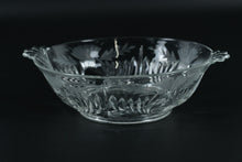 Load image into Gallery viewer, Vintage Cut & Etched Crystal Bowl with Handles – Laurel & Fan Pattern