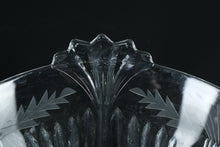 Load image into Gallery viewer, Vintage Cut & Etched Crystal Bowl with Handles – Laurel & Fan Pattern