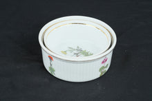 Load image into Gallery viewer, Le Faune Fireproof Porcelain Nesting Baking Bowl Set 4 Floral Butterfly France