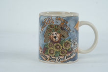 Load image into Gallery viewer, Boyds Bears Sunny Day Sunflowers Mug 1998 Loyal Order Friends of Boyds Bearware Pottery