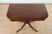 Load image into Gallery viewer, Vintage Brandt Mahogany Flip Top Game Table with Swivel Expansion