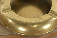 Load image into Gallery viewer, Brass Ashtray with Etched Mountain Scene – 6.5” Round