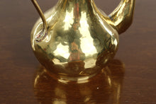 Load image into Gallery viewer, Antique Hand Hammered Brass Coffee Pot with Lid Copper Rivets Middle Eastern Style