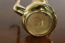 Load image into Gallery viewer, Antique Hand Hammered Brass Coffee Pot with Lid Copper Rivets Middle Eastern Style