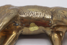 Load image into Gallery viewer, Vintage Korean Brass Grazing Deer Figurine 10 Inch Wildlife Sculpture