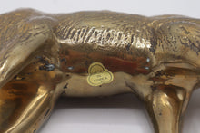 Load image into Gallery viewer, Vintage Korean Brass Grazing Deer Figurine 10 Inch Wildlife Sculpture