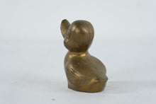 Load image into Gallery viewer, Vintage Brass Duck Figurine Small Mid Century Modern Animal Sculpture