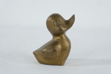 Load image into Gallery viewer, Vintage Brass Duck Figurine Small Mid Century Modern Animal Sculpture