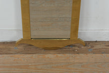 Load image into Gallery viewer, Mid Century Italian Cast Brass Heart Motif Wall Mirror 17 x 45