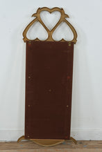 Load image into Gallery viewer, Mid Century Italian Cast Brass Heart Motif Wall Mirror 17 x 45