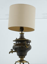 Load image into Gallery viewer, Unique Vintage Brass Samovar Repurposed Lamp – Working Condition