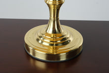 Load image into Gallery viewer, Brass Touch Table Lamp 18 Inch Pleated Shade 3 Way Bedside Accent Light
