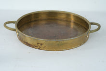 Load image into Gallery viewer, Wildwood Solid Brass Round Serving Tray Rope Handles India