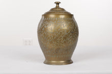 Load image into Gallery viewer, Lidded Jar with Etched Vine and Leaves