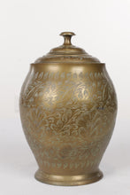 Load image into Gallery viewer, Lidded Jar with Etched Vine and Leaves