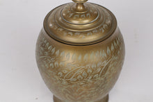 Load image into Gallery viewer, Lidded Jar with Etched Vine and Leaves