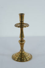 Load image into Gallery viewer, Solid Brass Candlestick – Round Stepped Base – 10.5” Tall Traditional Classic Décor