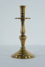 Load image into Gallery viewer, Solid Brass Candlestick – Round Stepped Base – 10.5” Tall Traditional Classic Décor