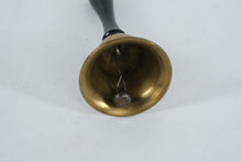 Load image into Gallery viewer, Vintage Brass Hand Bell with Wooden Handle – Classic School/Service Bell