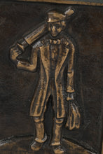 Load image into Gallery viewer, Vintage Cast Metal Cricket Player Wall Plaque – Sportsman Relief