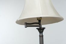 Load image into Gallery viewer, Hampton Bay 59 Inch Oil Rubbed Bronze Swing Arm Floor Lamp Cream Shade