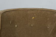 Load image into Gallery viewer, Pair of Vintage Tan Velvet Tufted Barrel Back Accent Chairs