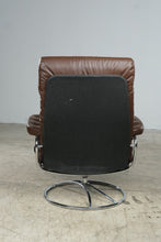 Load image into Gallery viewer, Vintage Ekornes Stressless Brown Leather Recliner and Ottoman – Norway