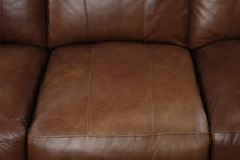 Load image into Gallery viewer, Hamilton Brown Genuine Leather Sofa 88 Inch Traditional Couch